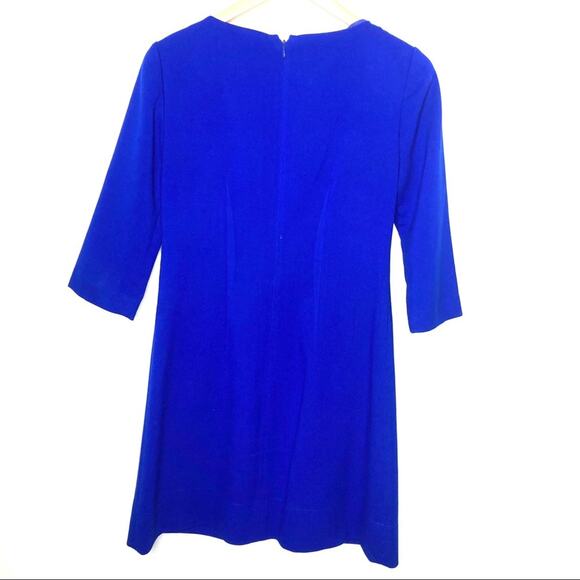 Eliza J Cobalt Blue Long Sleeve Sheath Dress-4 - Picture 5 of 7